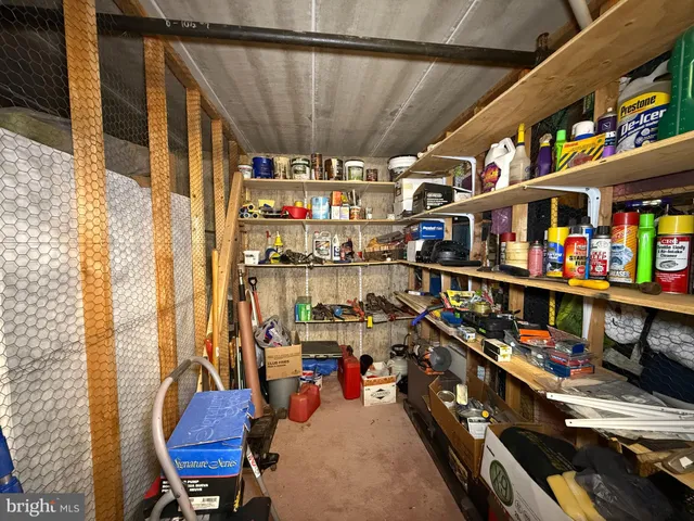 a view of storage and utility room