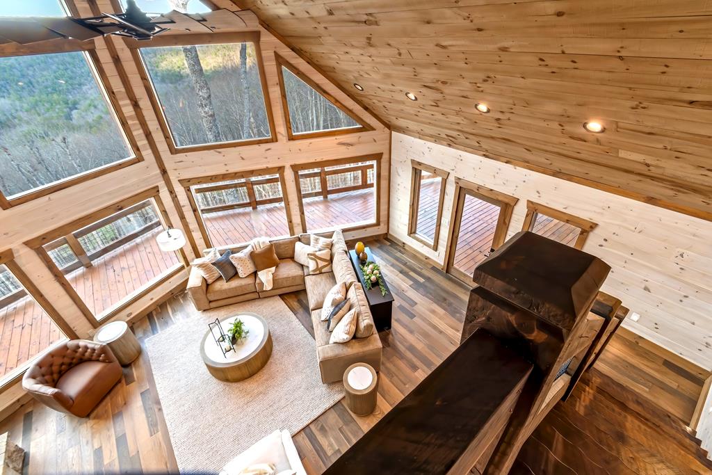 470 Skylight Drive Blue Ridge, GA 30513 - Photo 32 of 83 a view of a living room and dining room