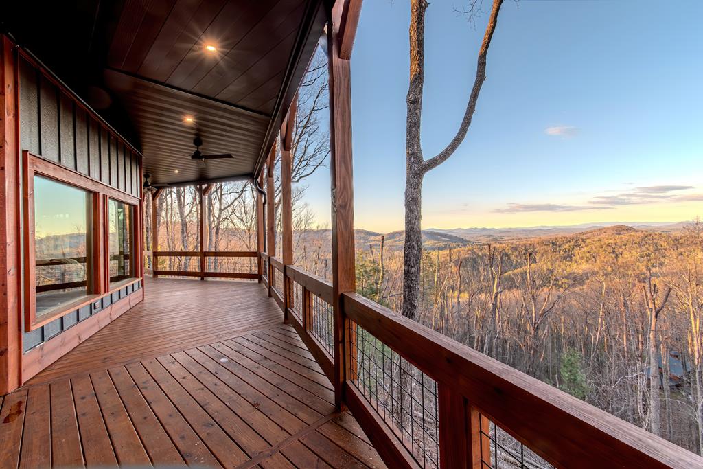 470 Skylight Drive Blue Ridge, GA 30513 - Photo 64 of 83 a view of balcony with wooden floor