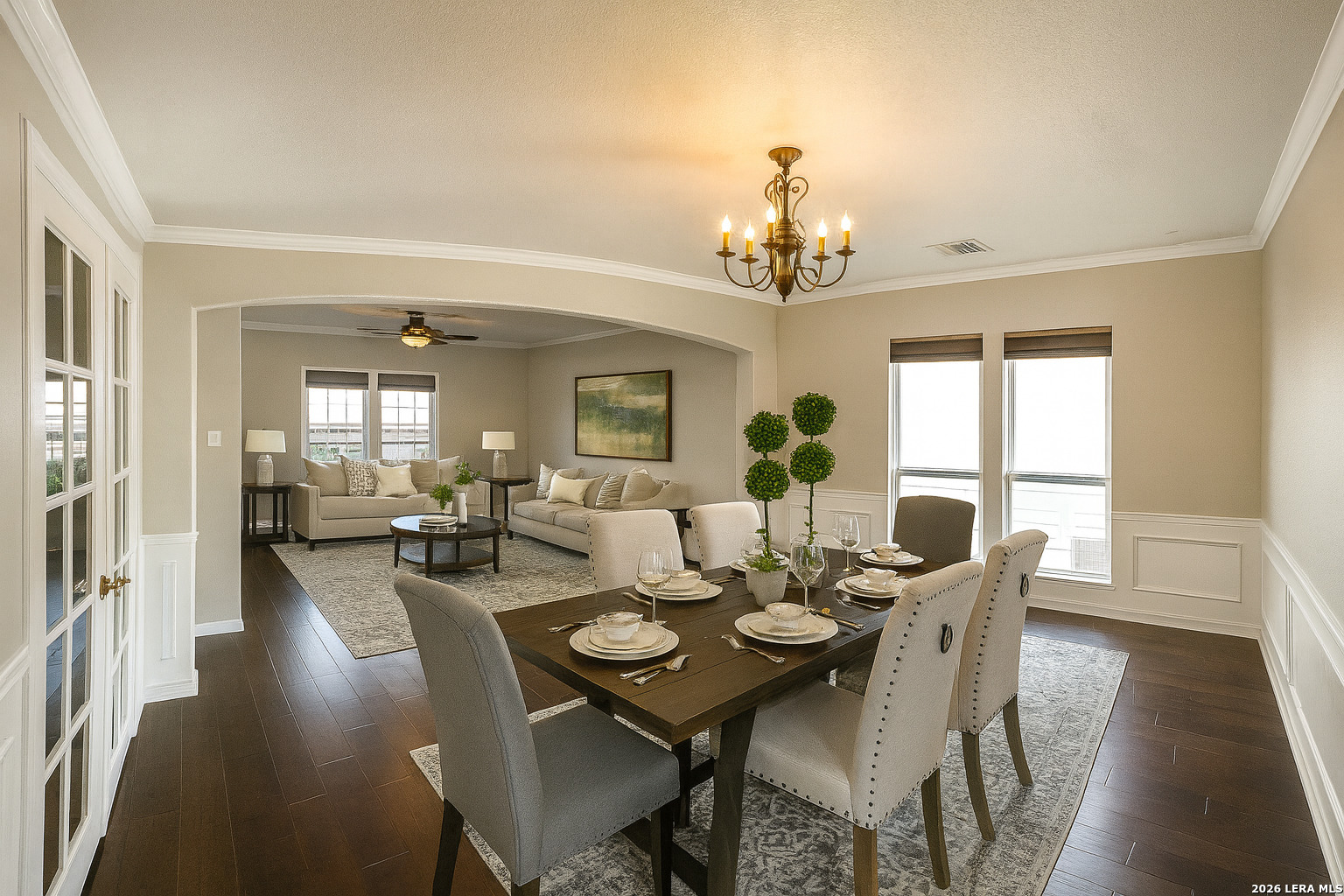 15603 Luna Ridge Helotes, TX 78023 - Photo 3 of 24 a view of a dining room with furniture window and wooden floor