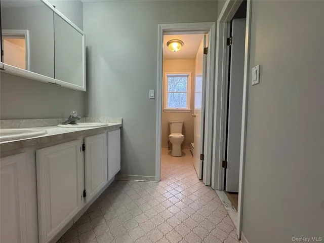 a bathroom with a sink and a vanity