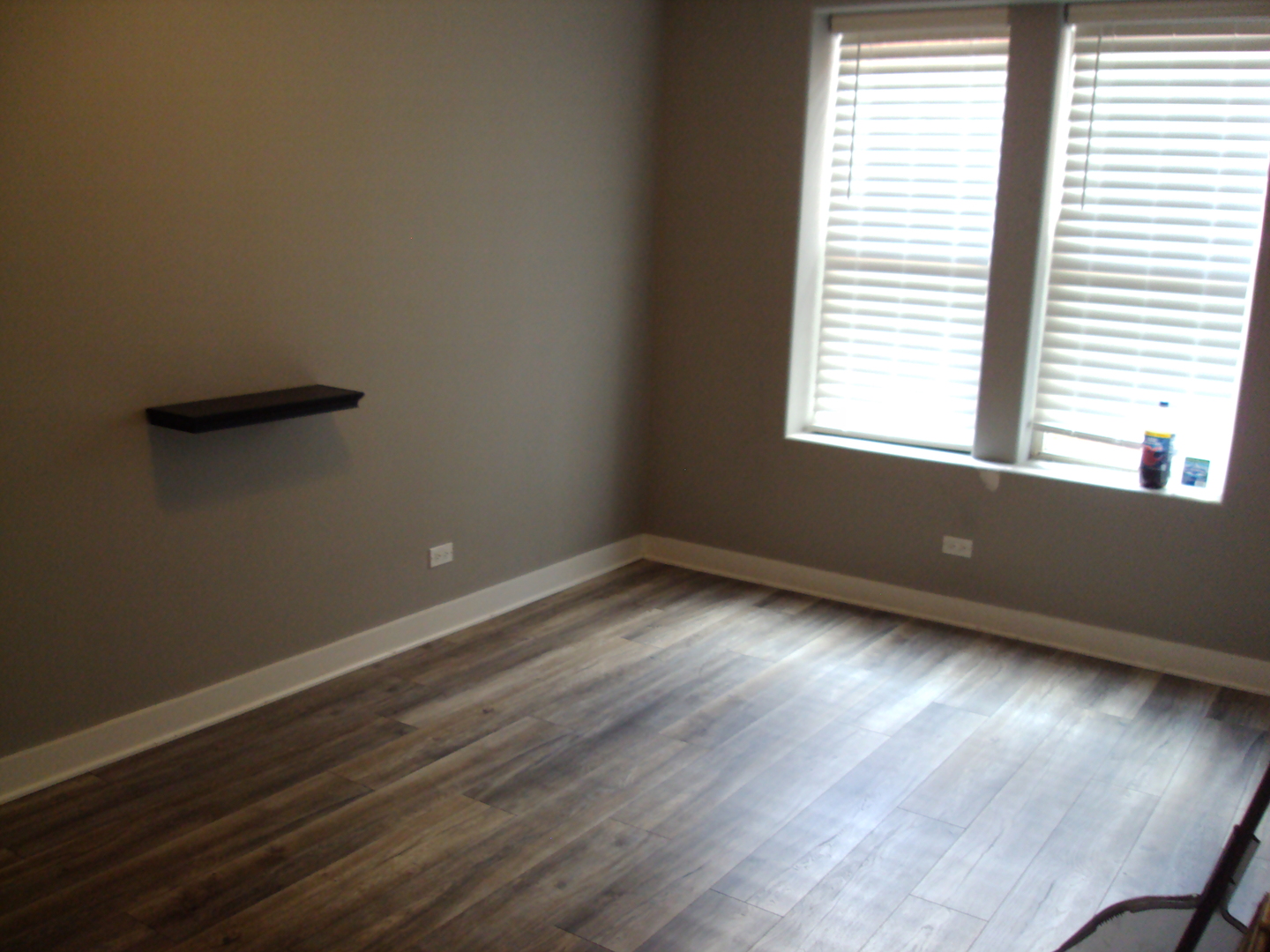 4335 West Irving Park Road, Unit 106 Chicago, IL 60641 - Photo 10 of 12 a view of an empty room with wooden floor and a window