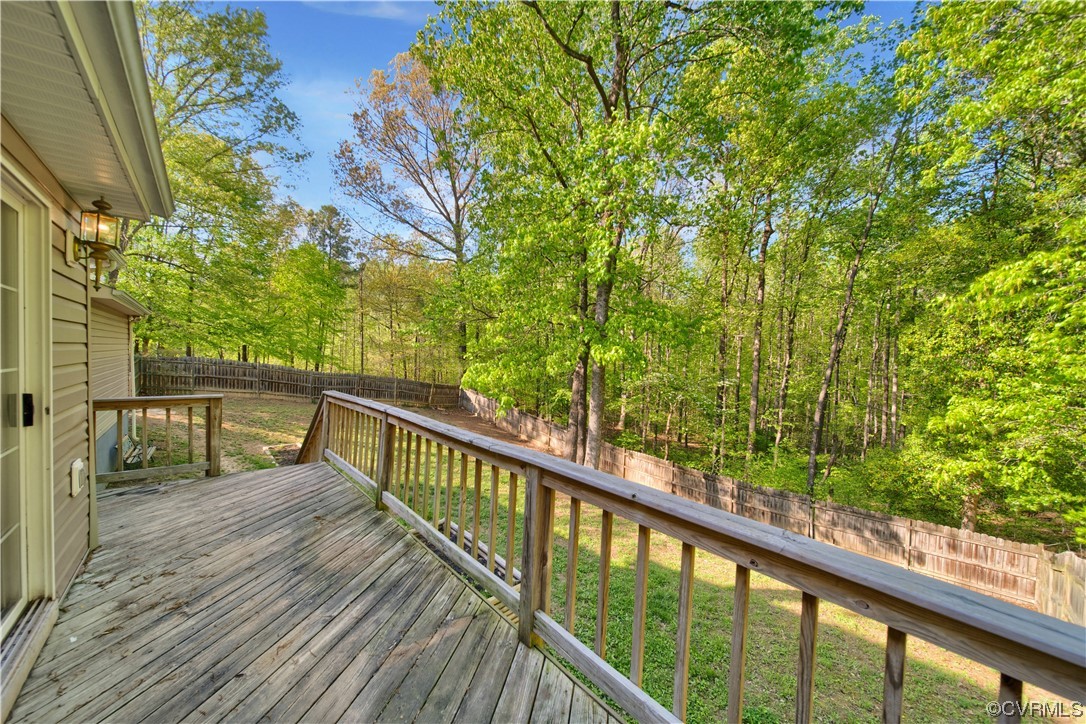 16116 Tyler Station Road Beaverdam, VA 23015 - Photo 33 of 50 a view of balcony with wooden floor and fence