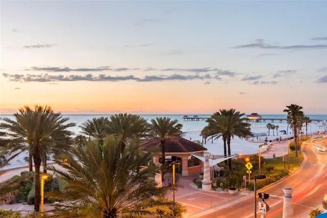 a city view with tall buildings