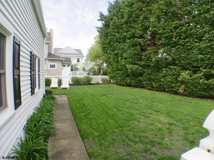 a view of a garden with pathway