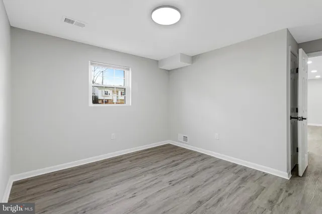 a view of backyard with green space