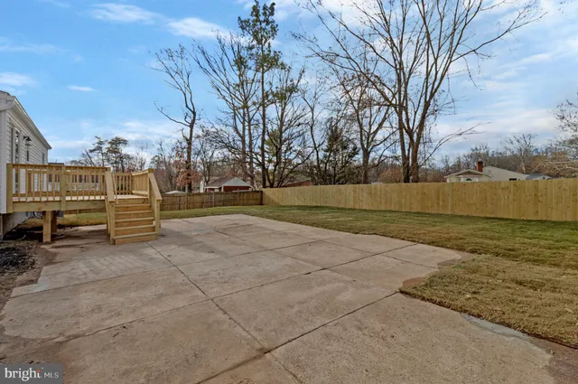 a view of a wooden deck