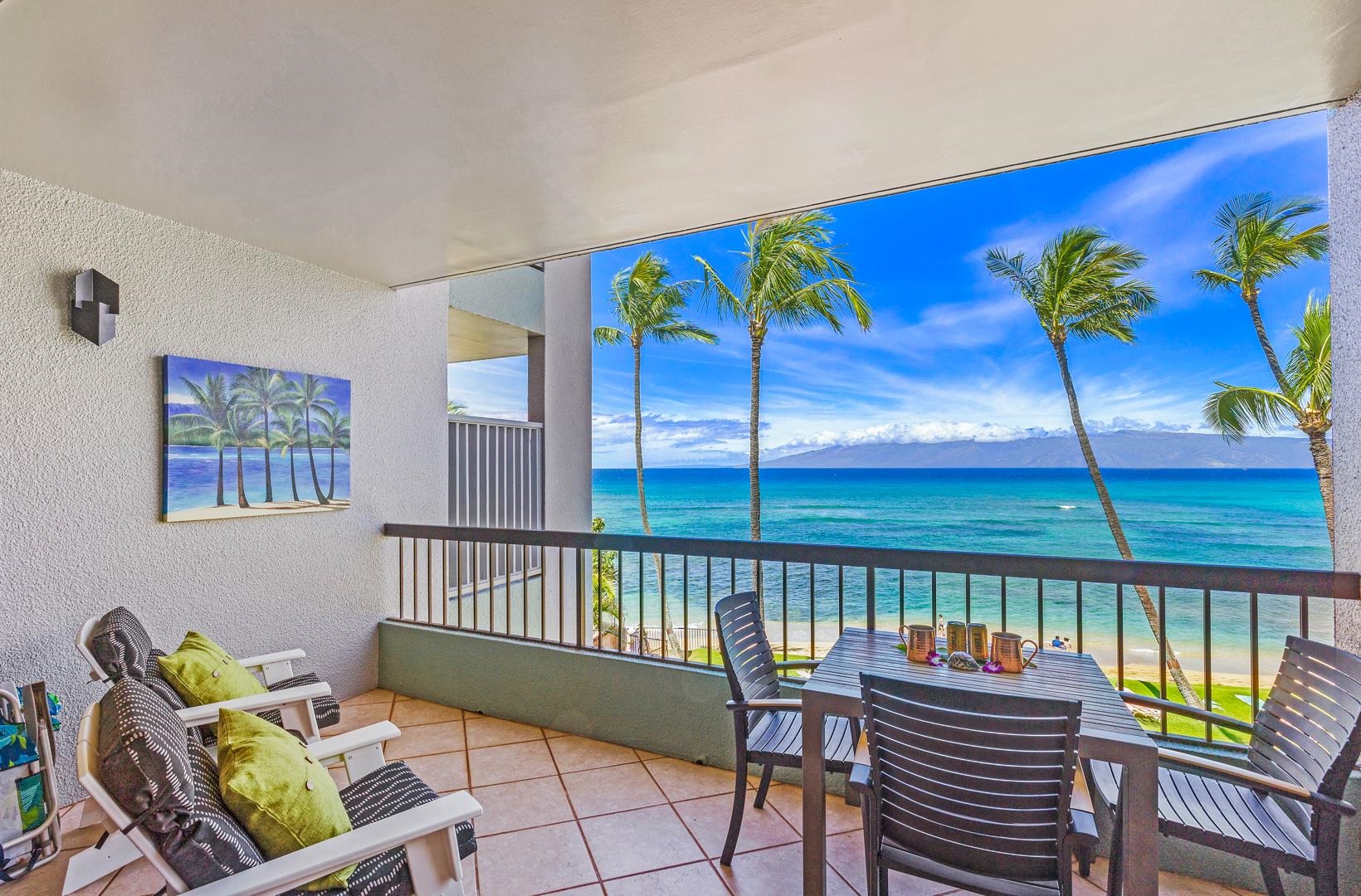 3875 Lower Honoapiilani Road, Unit B305 Lahaina, HI 96761 - Photo 3 of 35 a view of a chairs and table in patio