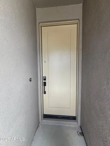 a view of front door