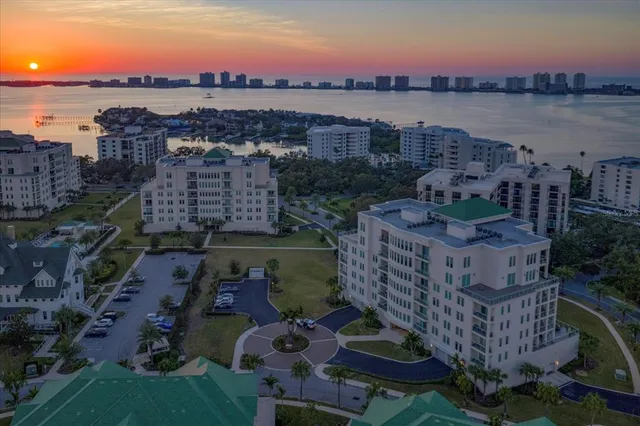 a front view of building with yard