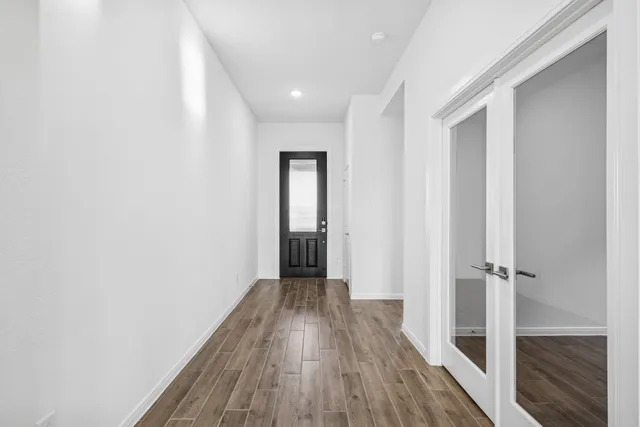 an empty room with a window