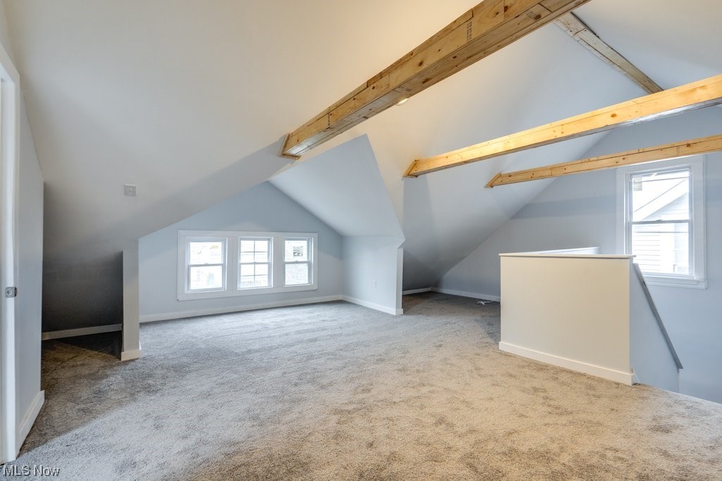 3393 Cedarbrook Road Cleveland, OH 44118 - Photo 35 of 43 Additional living space featuring plenty of natural light, lofted ceiling, and light carpet
