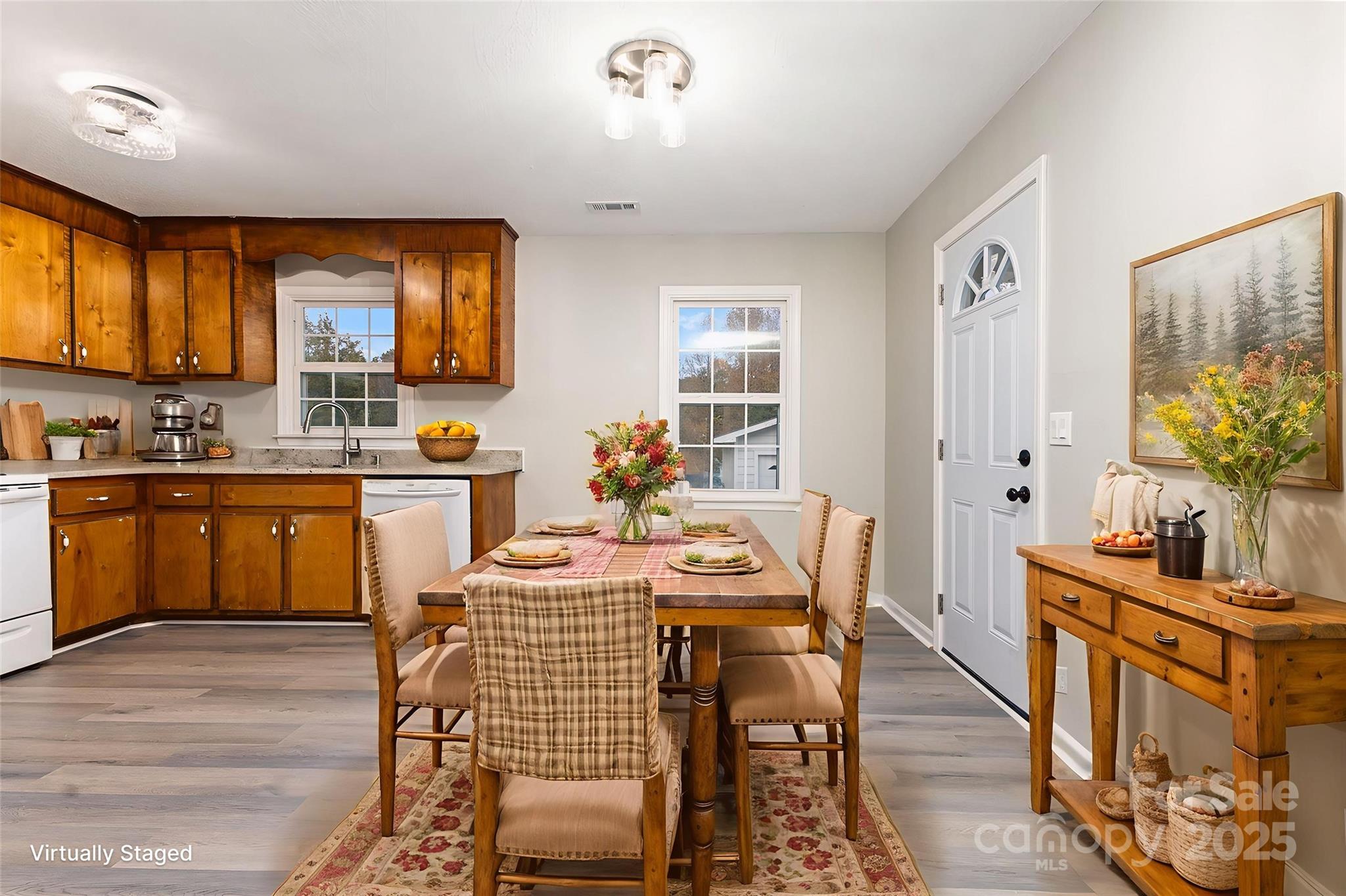 132 Hicks Road Grover, NC 28073 - Photo 17 of 31 a view of a dining room with furniture window and wooden floor