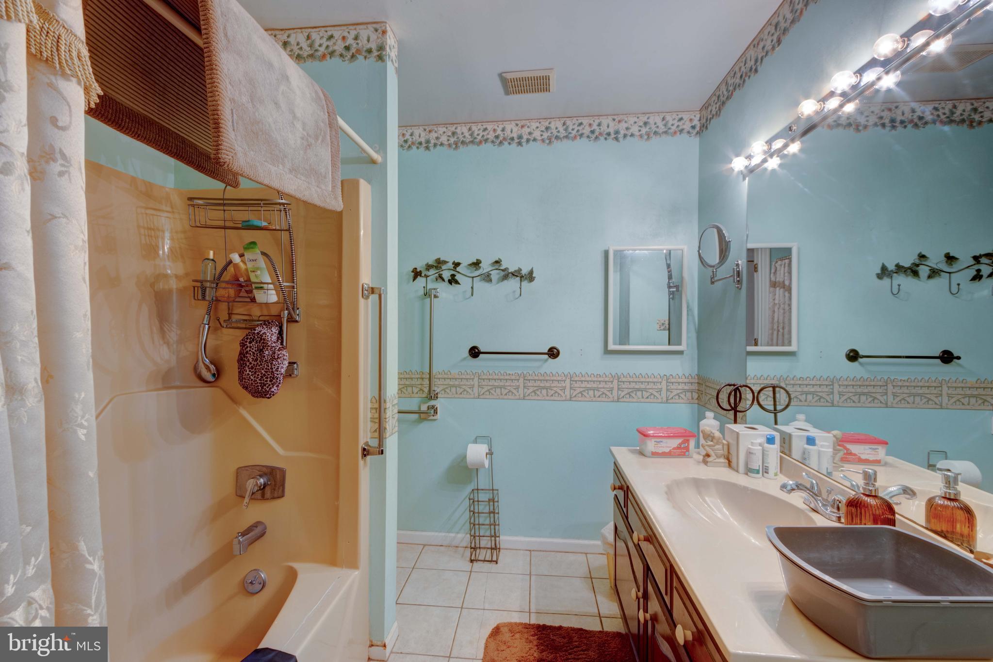 205 Glenville Road Churchville, MD 21028 - Photo 10 of 25 a bathroom with a sink mirror and shower