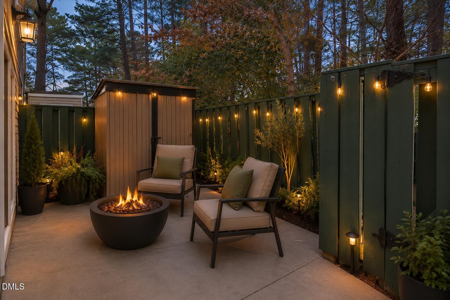 4705 Walden Pond Drive, Unit B Raleigh, NC 27604 - Photo 20 of 20 Twilight Patio