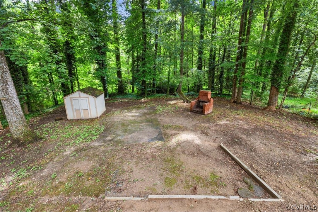 10501 White Rabbit Road Richmond, VA 23235 - Photo 48 of 49 a view of a backyard with large trees