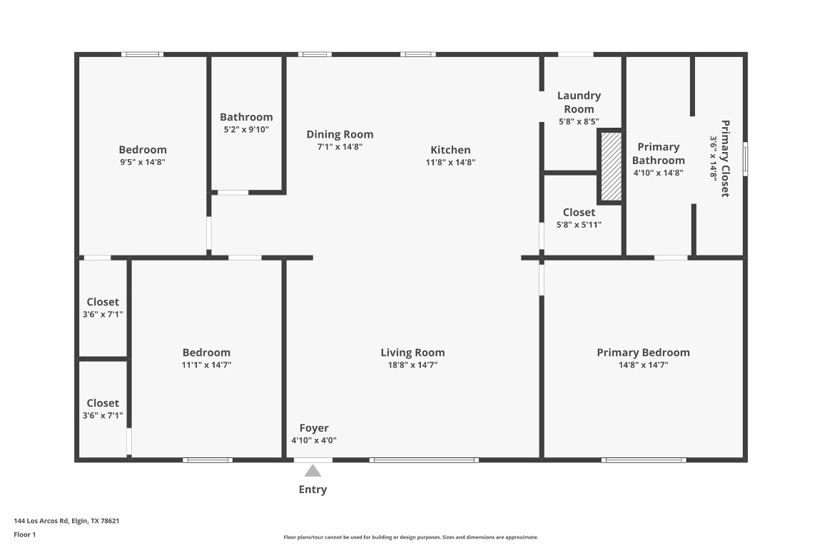 144 Los Arcos Road Elgin, TX 78621 - Photo 11 of 11 a picture of a floor plan