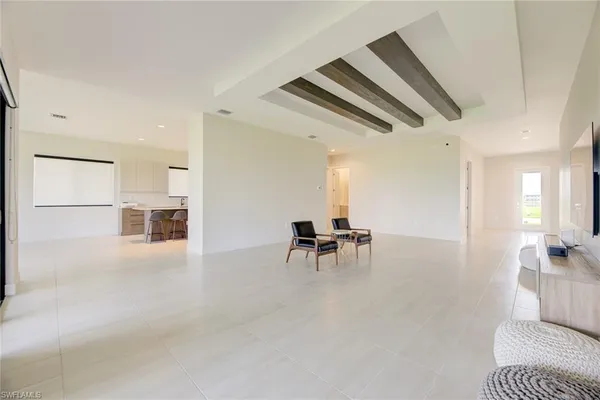 a view of dining room with furniture
