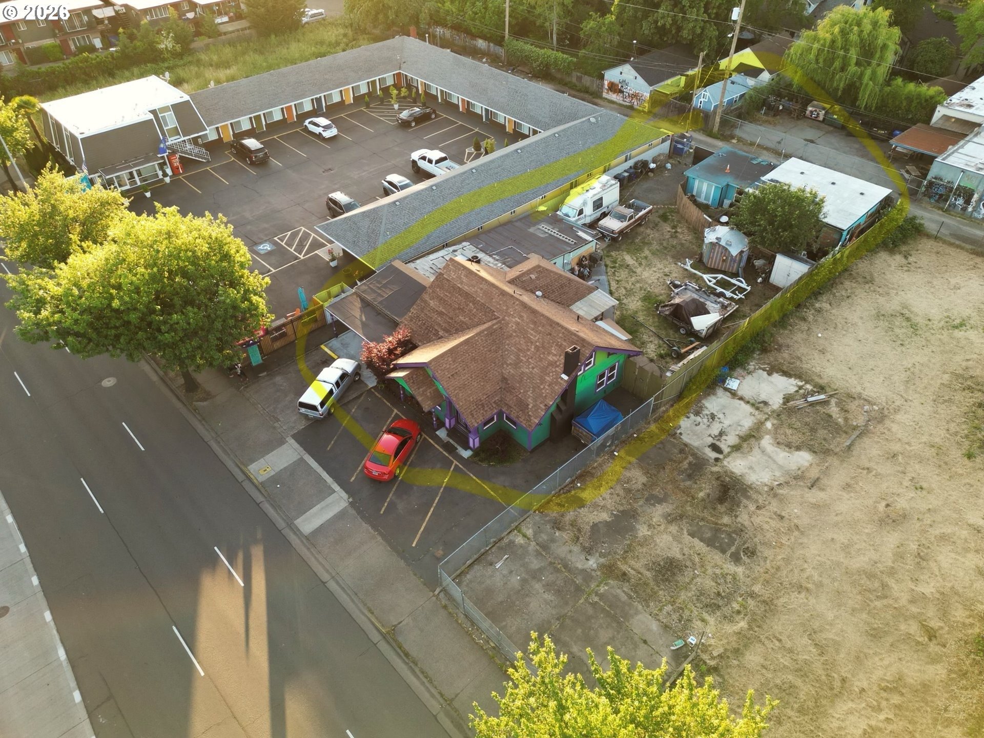 1030 West 5th Avenue Eugene, OR 97402 - Photo 2 of 10 an aerial view of a house with a garden