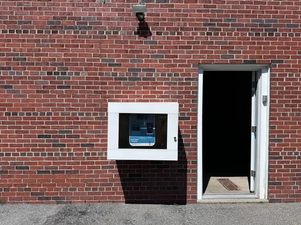 a building with a door