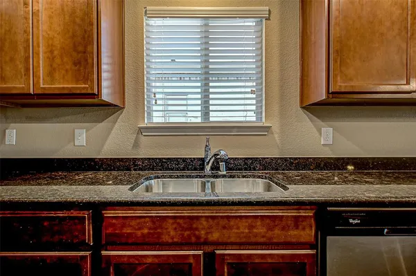 a view of a kitchen counter top space