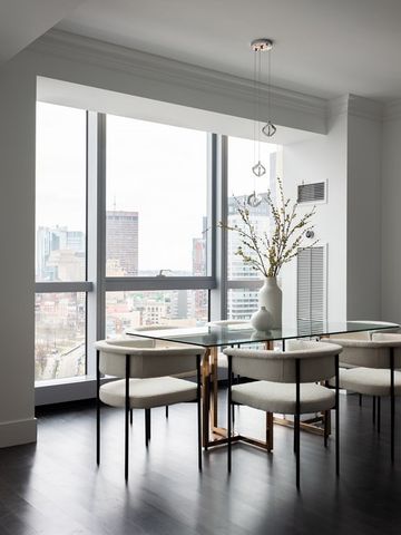 a table and chairs in a kitchen