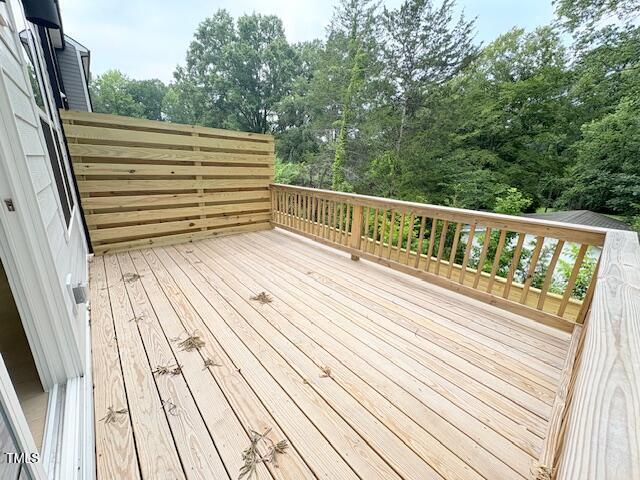 Deck with privacy wall