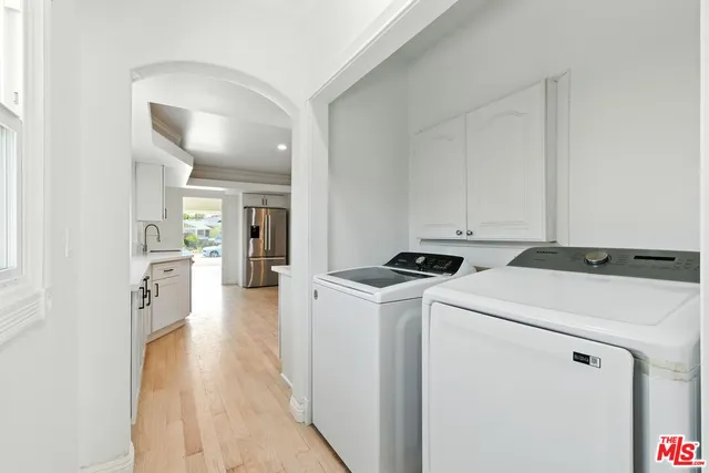 a view of livingroom with wooden floor