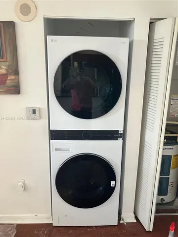 a view of a washer and dryer