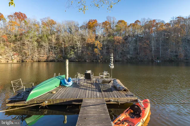 a view of lake with mountain