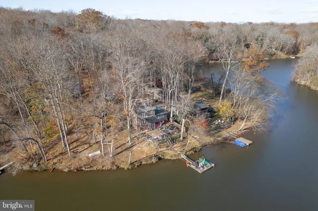 a view of a lake with a mountain