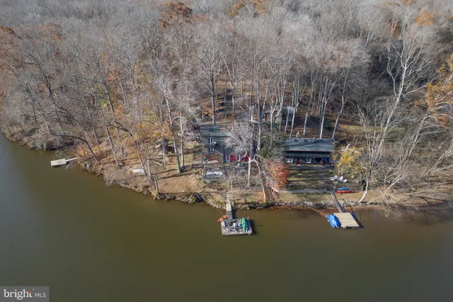 a view of lake with mountain