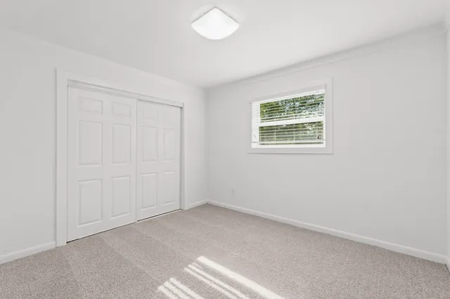 an empty room with a window