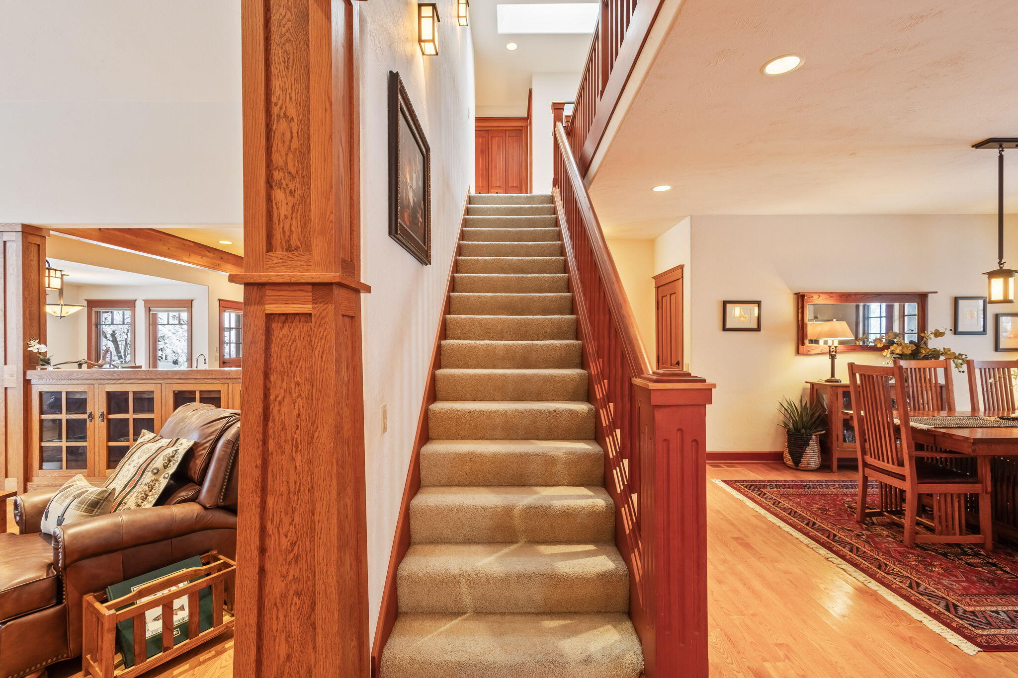 26236 Southwest Pine Lodge Road Camp Sherman, OR 97730 - Photo 28 of 77 Quality details and workmanship are apparent as you climb the stairway