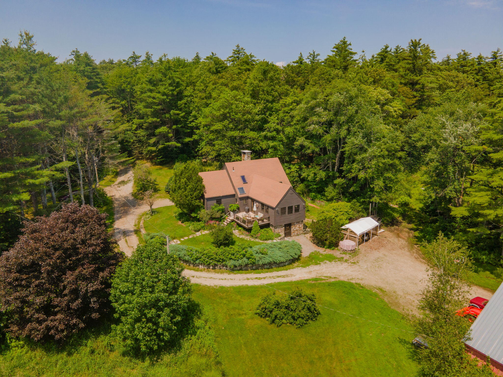 897 Lewis Hill Road Bowdoin, ME 04287 - Photo 71 of 79 Aerial Back