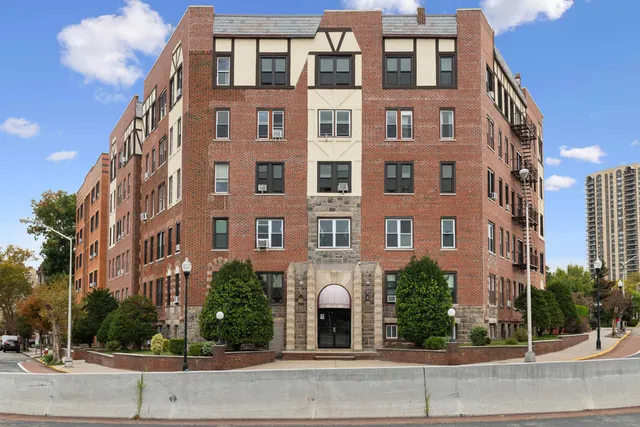 a front view of a building