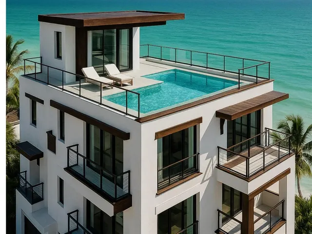 a table and chairs in front of a house