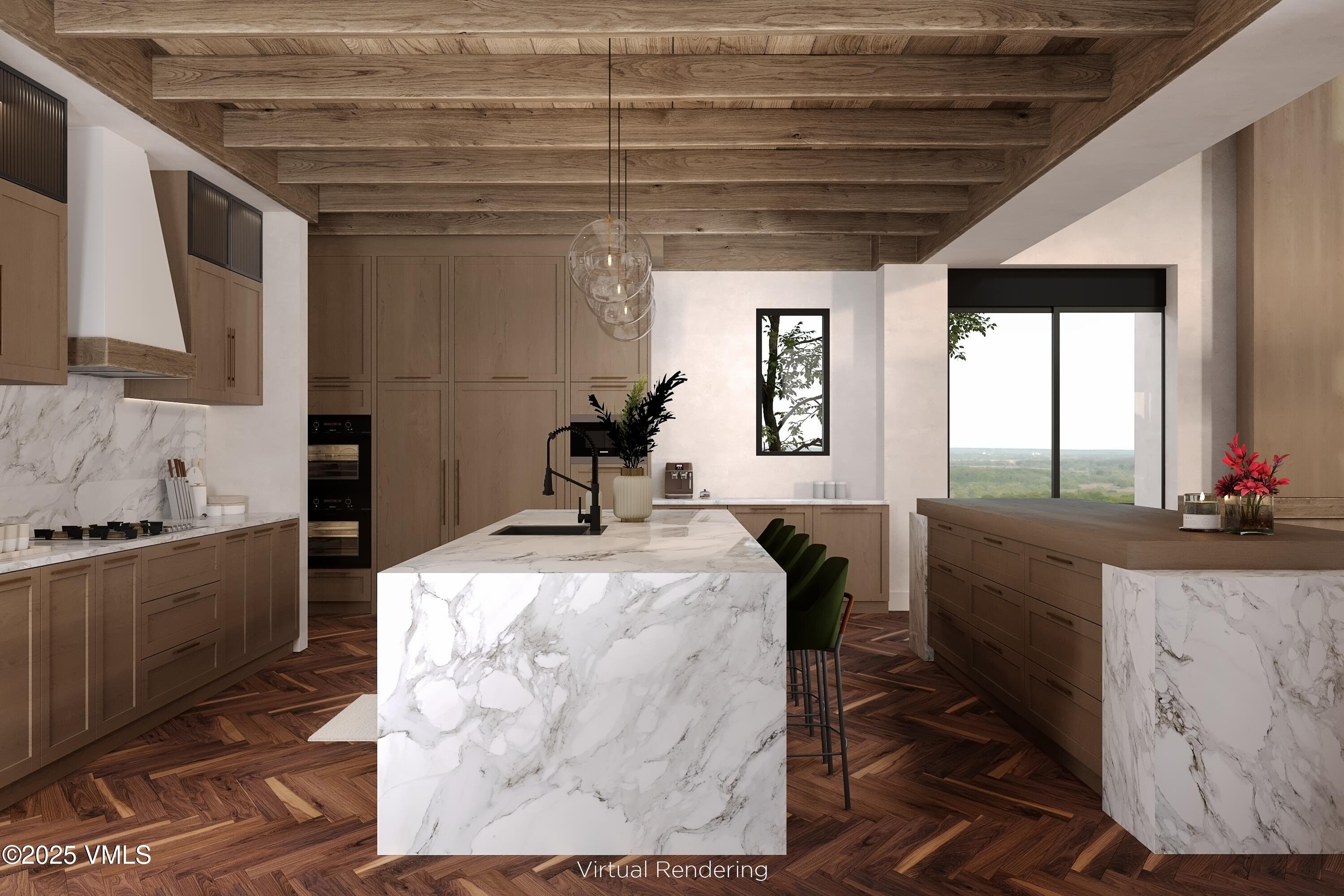 148 Tallgrass Gypsum, CO 81637 - Photo 4 of 13 a large kitchen with kitchen island a stove a sink dishwasher and wooden cabinets