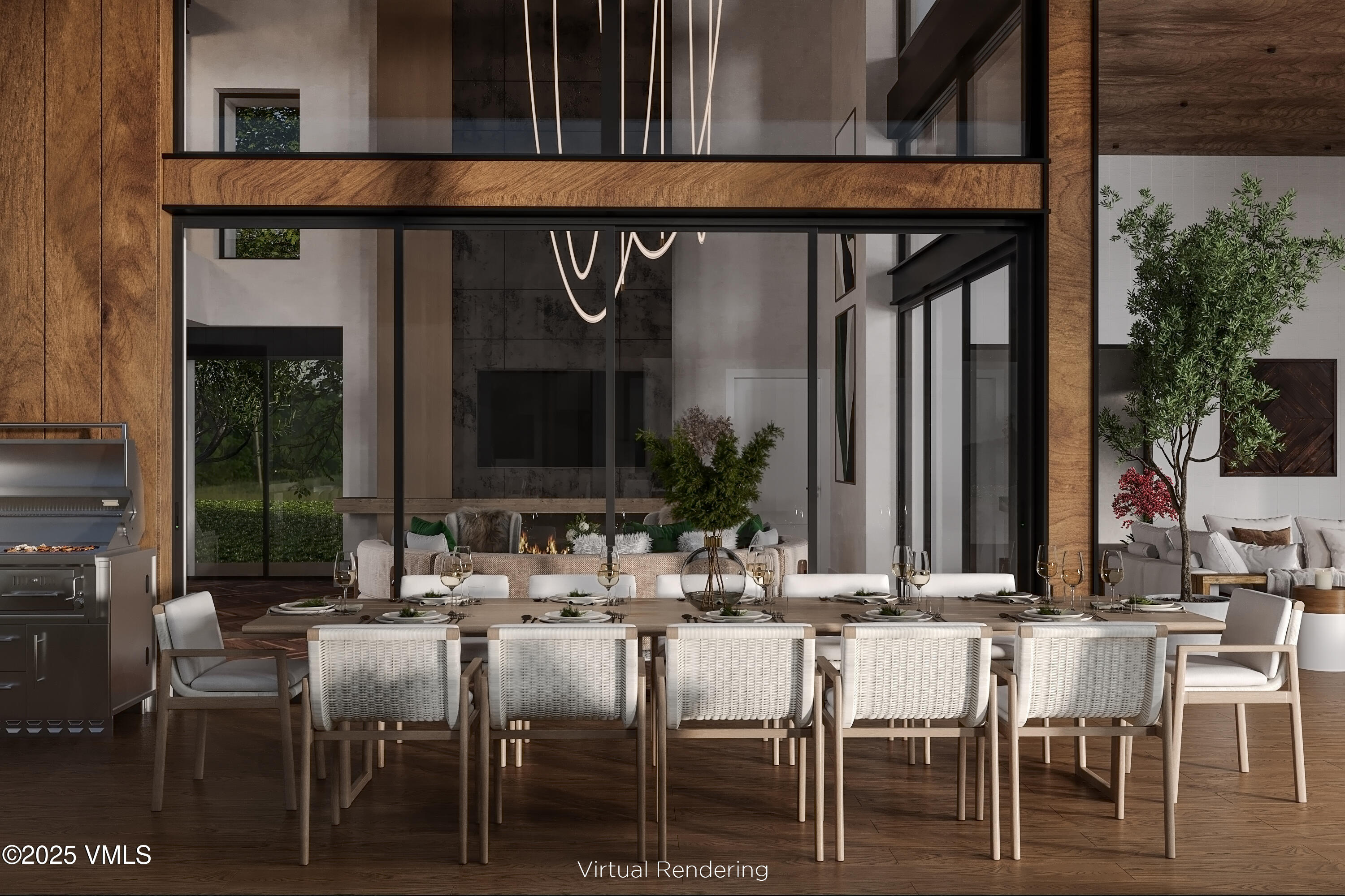148 Tallgrass Gypsum, CO 81637 - Photo 6 of 13 a view of a patio with table and chairs and potted plants