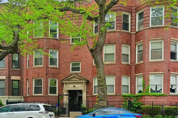 a front view of a building