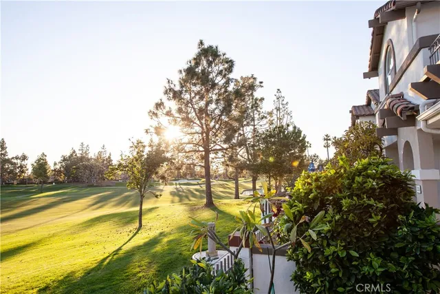 a view of yard and swimming pool