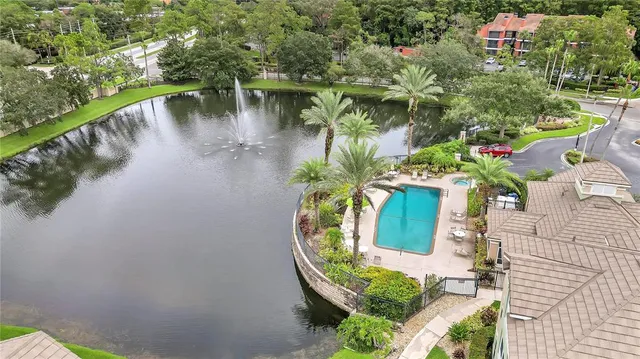 a view of a lake from a balcony