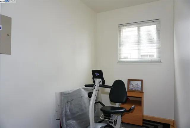 a view of workspace with a window