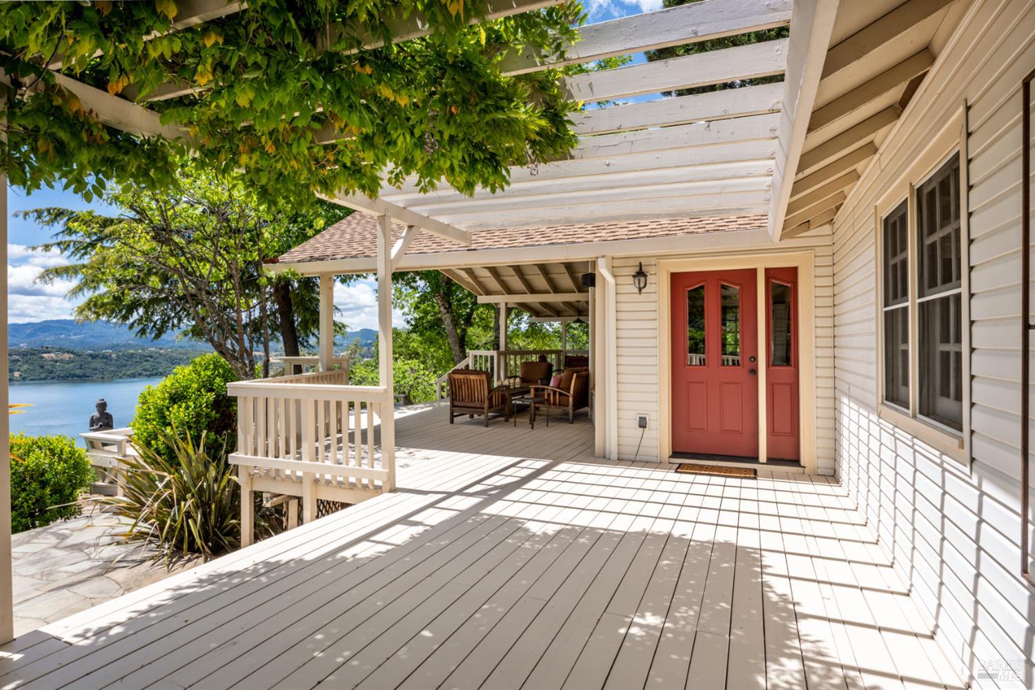 3760 King Ranch Road Ukiah, CA 95482 - Photo 29 of 44 a view of a chair and tables in the balcony