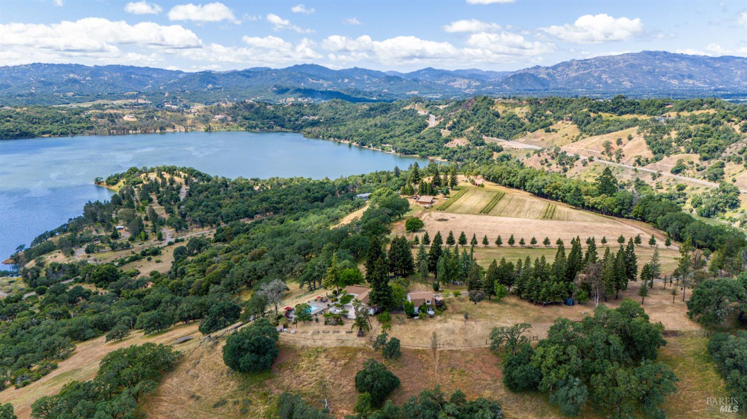3760 King Ranch Road Ukiah, CA 95482 - Photo 39 of 44 an aerial view of residential house and lake view