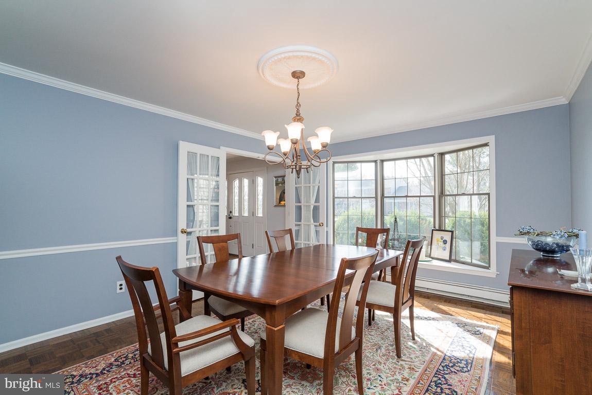 6 Winthrop Road Lawrenceville, NJ 08648 - Photo 4 of 24 Formal Dining Room with Crown and Chair molding