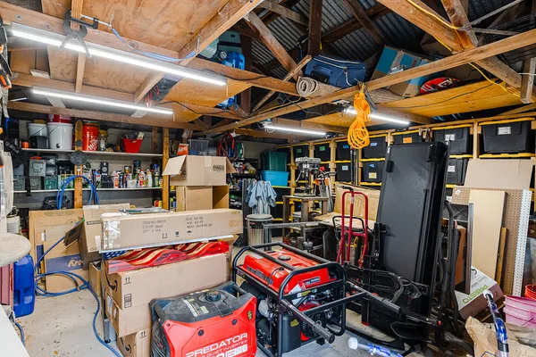 a view of a car garage