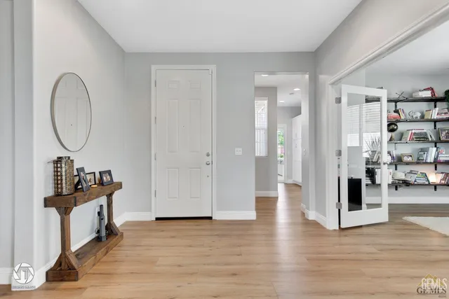 a view of a livingroom with furniture and wooden floor