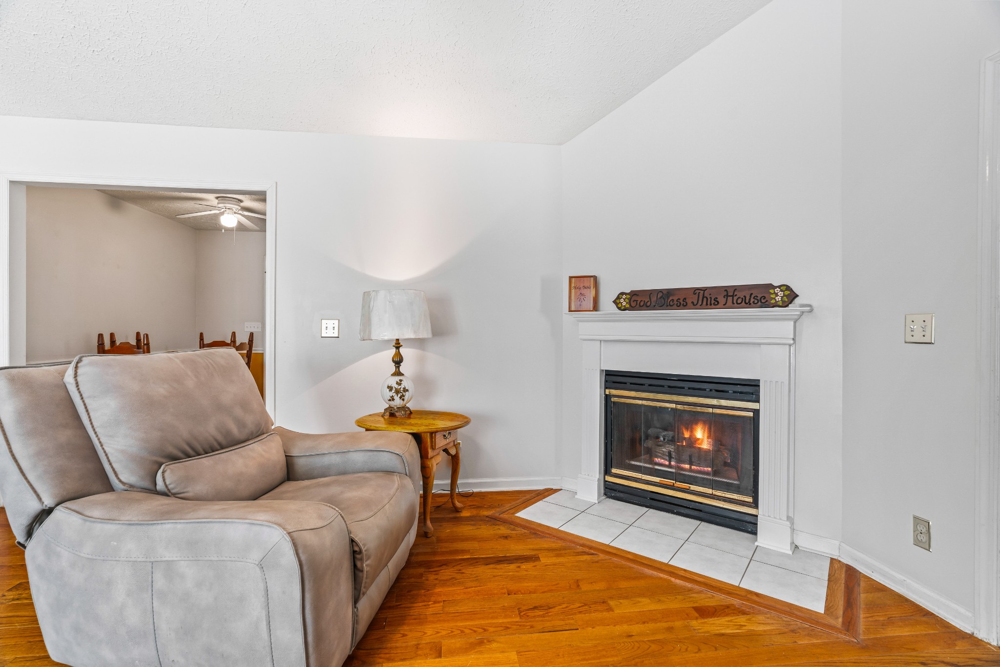 707 Spike Trail Murfreesboro, TN 37129 - Photo 10 of 64 a living room with a couch and a fireplace