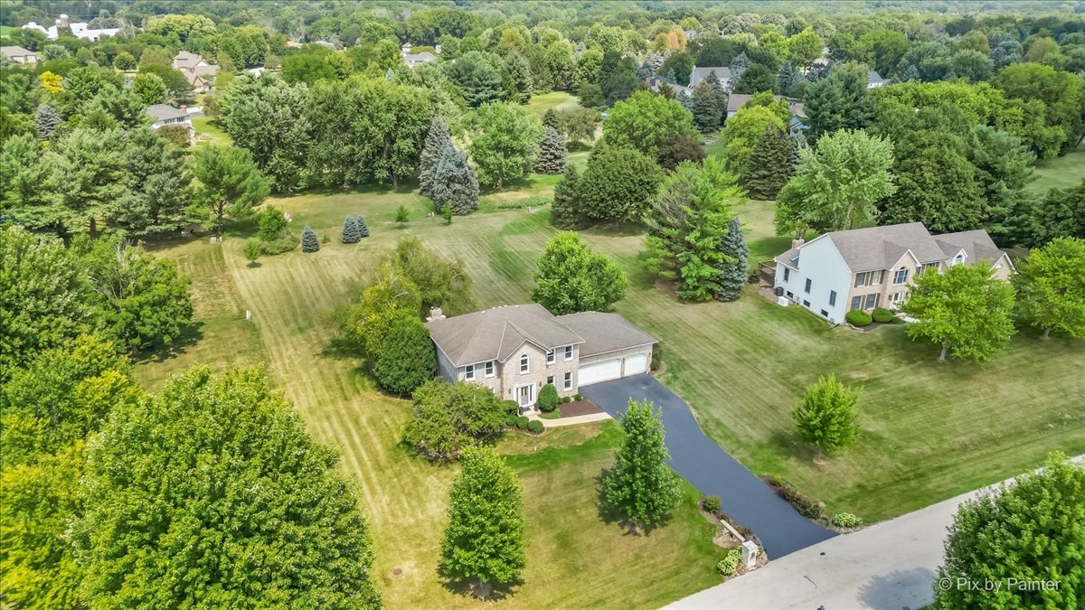 39W278 Baert Road St. Charles, IL 60175 - Photo 43 of 47 an aerial view of residential house with outdoor space and trees all around